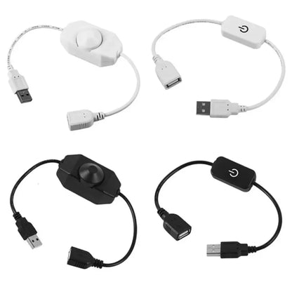 Black & white usb led strip lights dimmer switch – living room adapter