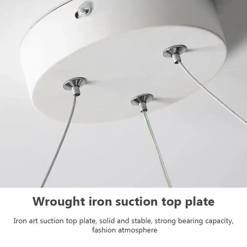 Modern black & gold led strip modern pendant light dining room