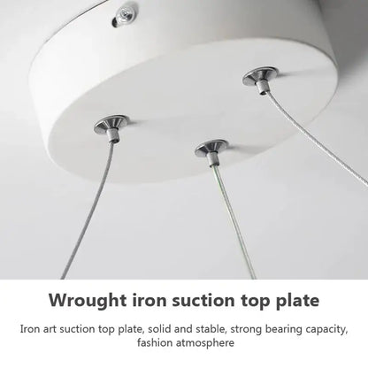 Modern black & gold led strip modern pendant light dining room