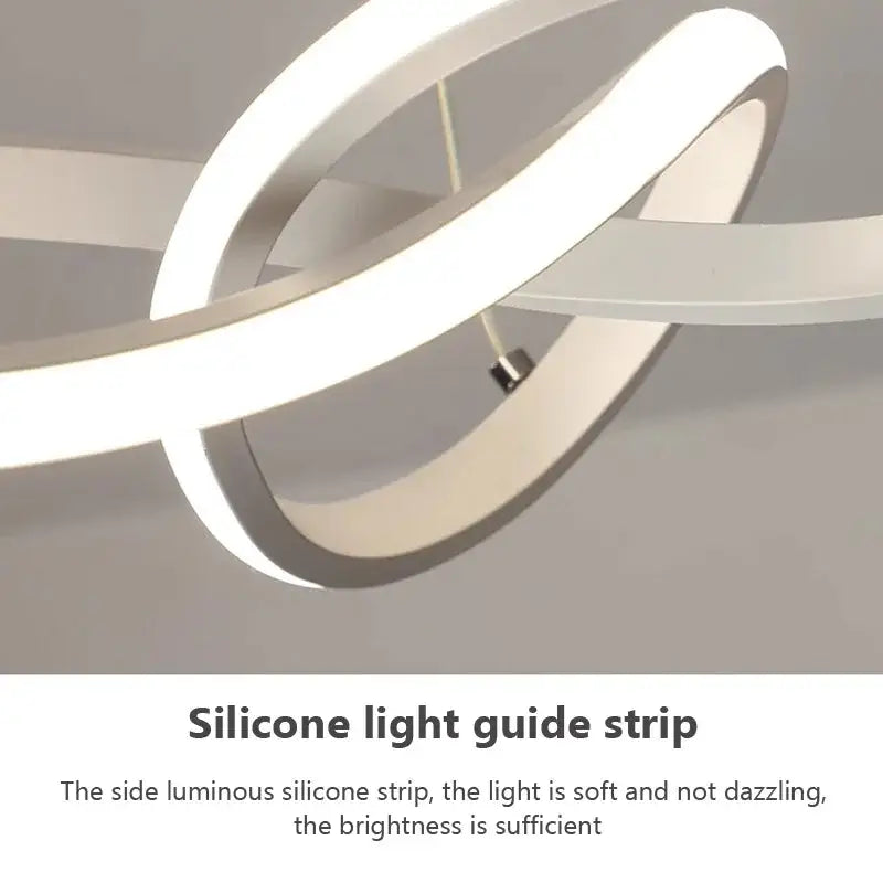 Modern black & gold led strip modern pendant light dining room