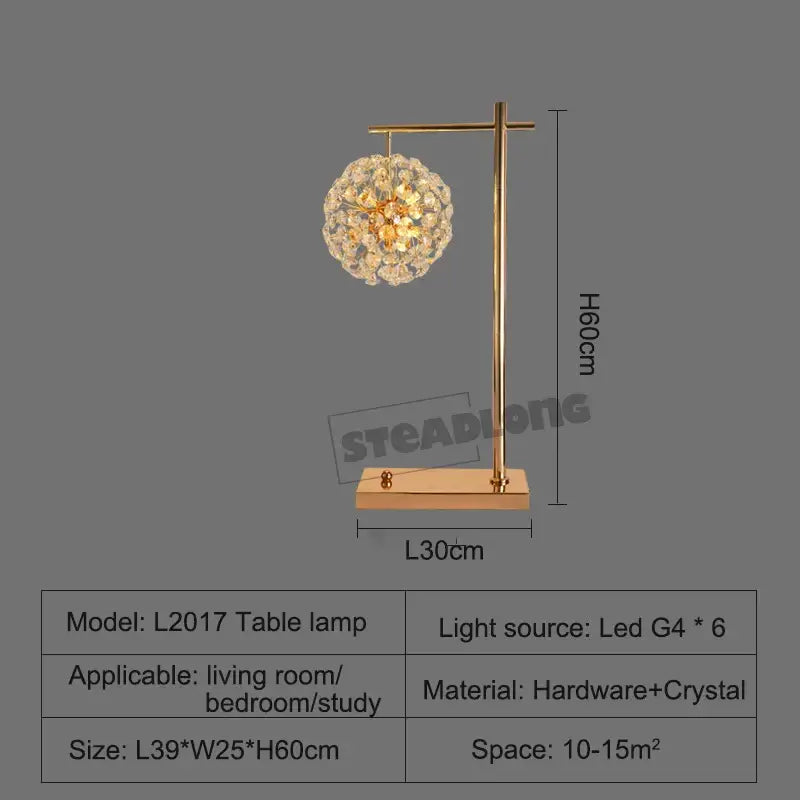 led sunflower crystal gold floor lamp for living room