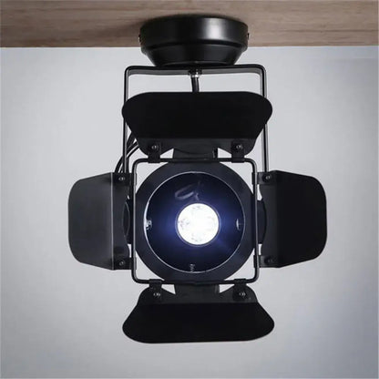 Industrial black metal surface mount spotlights living room barn door