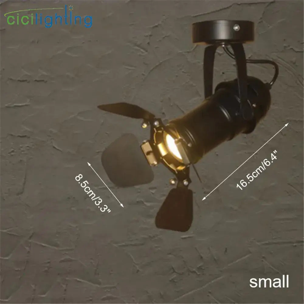 Industrial black metal surface mount spotlights living room barn door