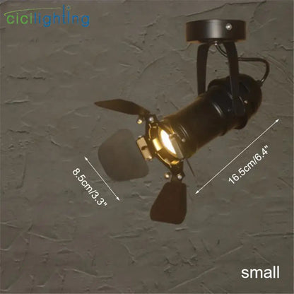 Industrial black metal surface mount spotlights living room barn door