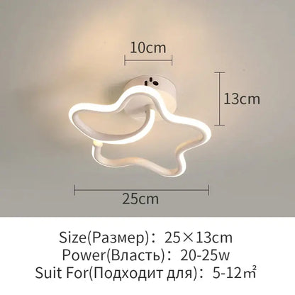 Modern black & white led surface mounted ceiling lights aisle