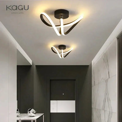 Modern black & white led surface mounted ceiling lights aisle
