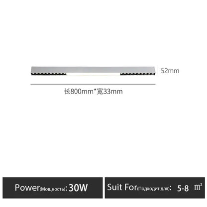 Modern black linear surface mounted ceiling light living room