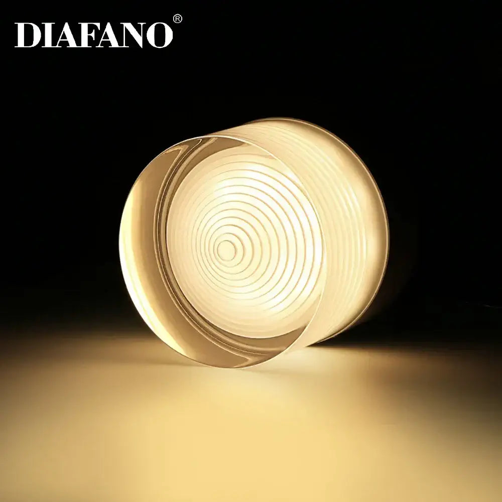 Textured amber glass led surface mounted spot lights bedroom 2 pack