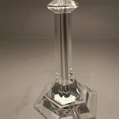 Modern crystal led table lamp with pleated shade for bedroom