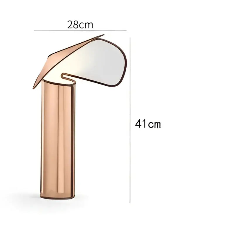 Modern rose gold & chrome led table lamp bedroom lighting