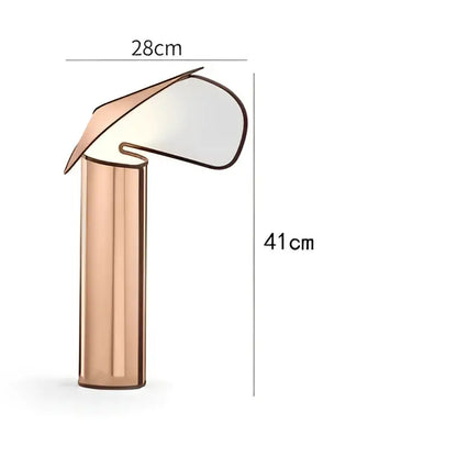Modern rose gold & chrome led table lamp bedroom lighting