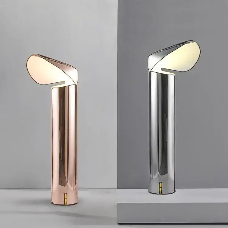 Modern rose gold & chrome led table lamp bedroom lighting