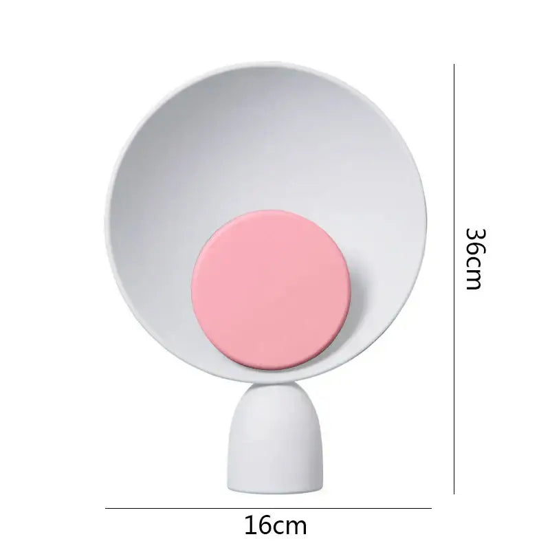 Modern pink & black circular led table lamp bedroom lighting