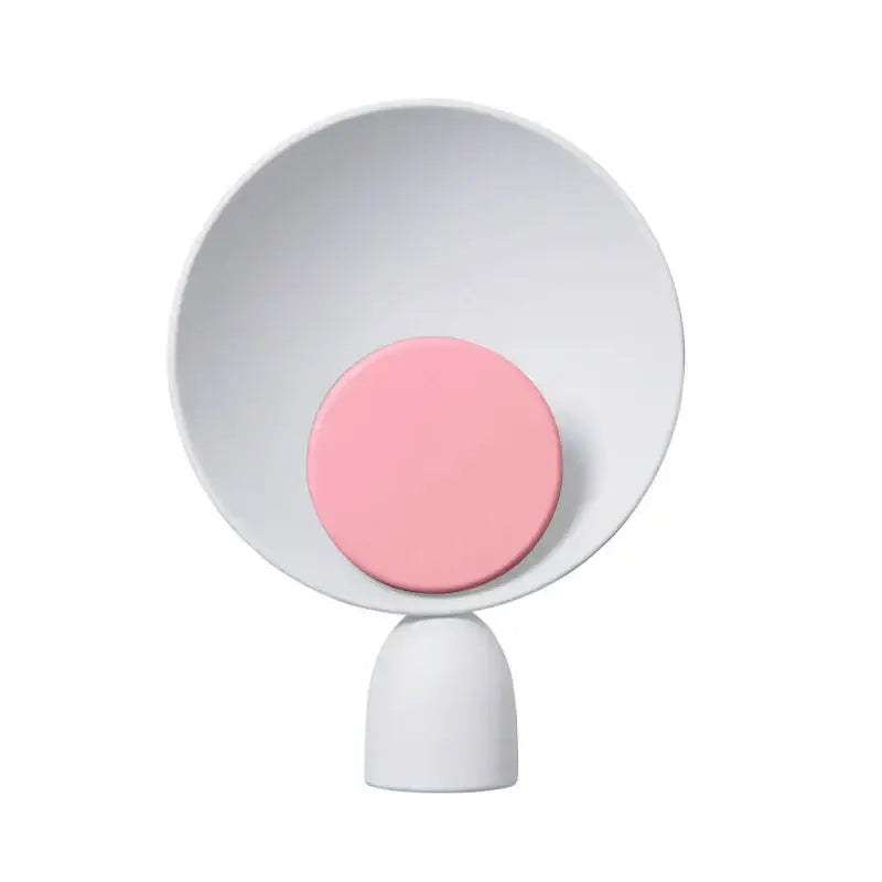 Modern pink & black circular led table lamp bedroom lighting