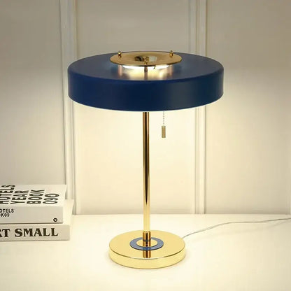 Postmodern blue & gold led table lamp bedroom reading light