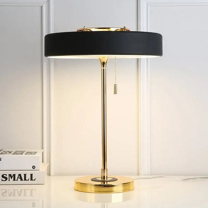 Postmodern blue & gold led table lamp bedroom reading light