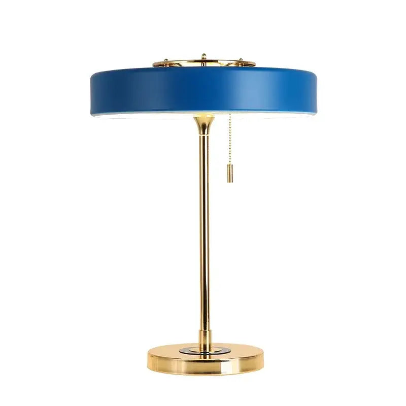 Postmodern blue & gold led table lamp bedroom reading light