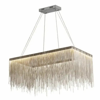 Modern gold led tassel chandelier dining room pendant light