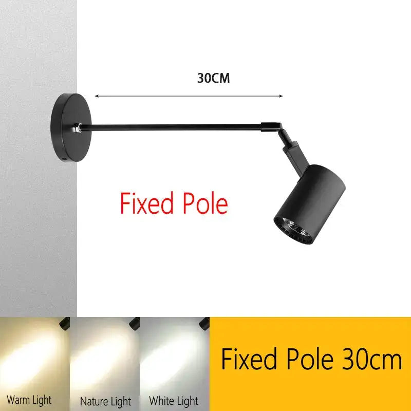 Modern matte black telescopic wall lamps gallery picture light