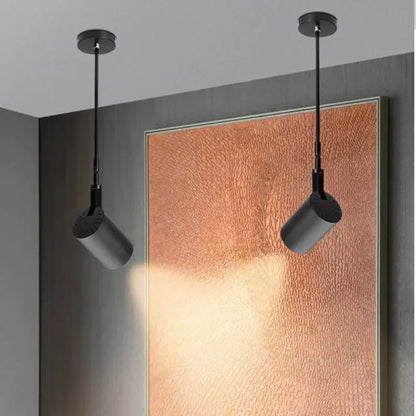 Modern matte black telescopic wall lamps gallery picture light