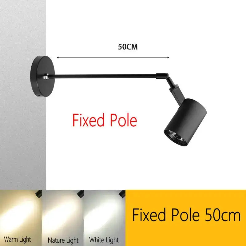 Modern matte black telescopic wall lamps gallery picture light