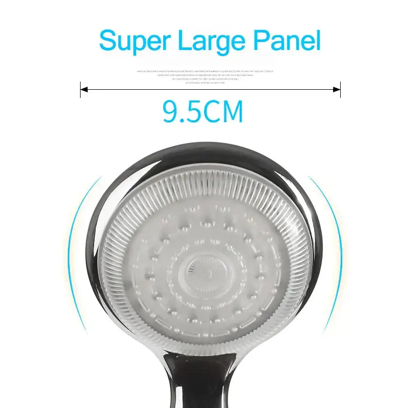 Chrome led temperature controlled shower head bathroom color changing