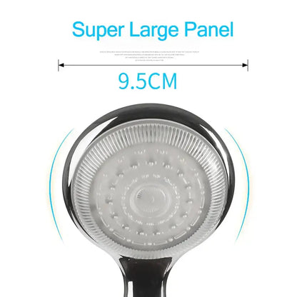 Chrome led temperature controlled shower head bathroom color changing