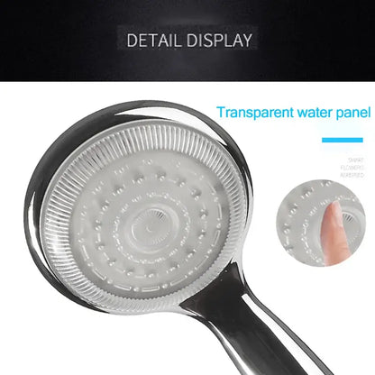 Chrome led temperature controlled shower head bathroom color changing
