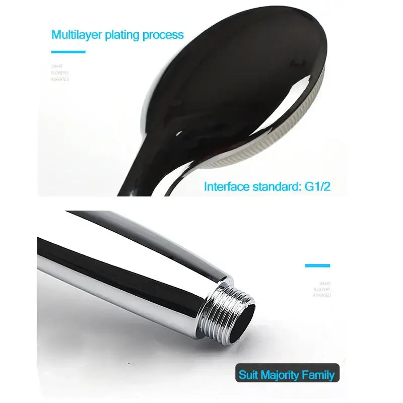 Chrome led temperature controlled shower head bathroom color changing