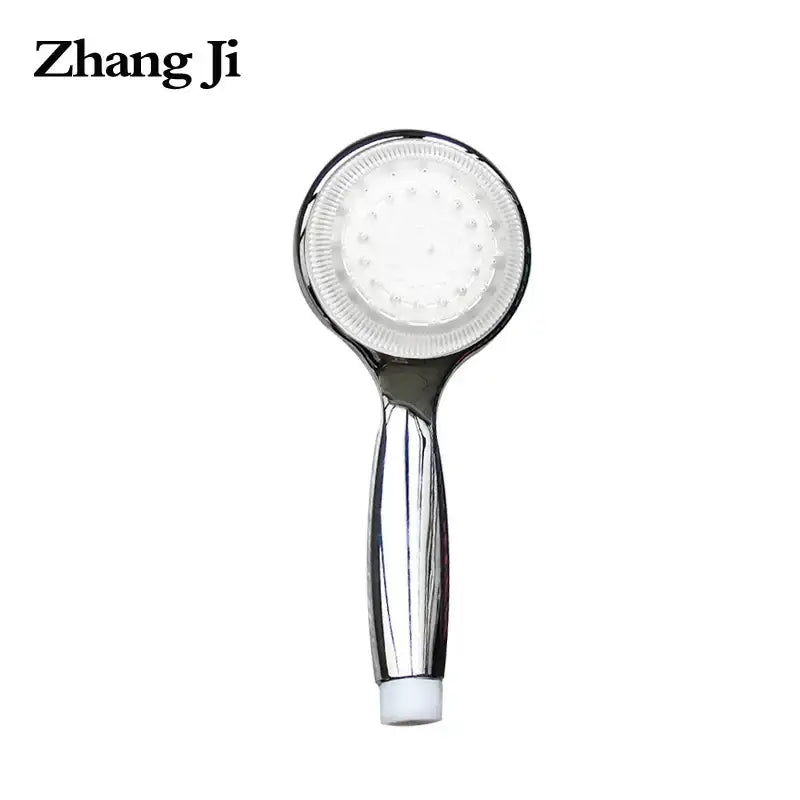 Chrome led temperature controlled shower head bathroom color changing