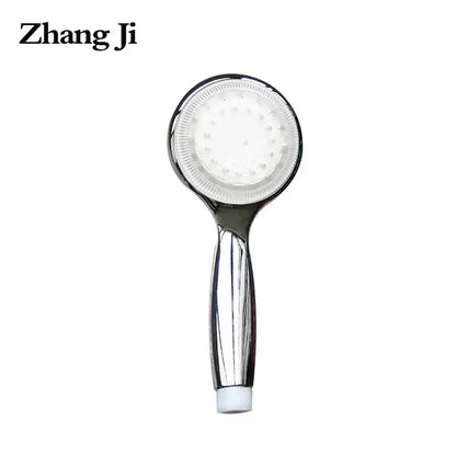 Chrome led temperature controlled shower head bathroom color changing