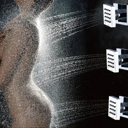 Modern chrome led thermostatic shower faucet bathroom rain mixer tap