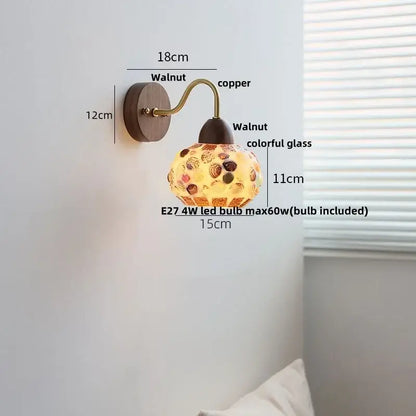 Tiffany style colorful mosaic glass sconce stair wall light