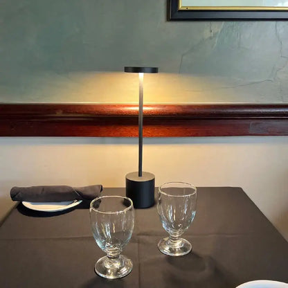 Minimalist black led table lamp living room touch dimming light