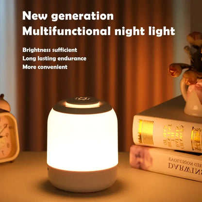 Minimalist white and black led touch night light bedroom lamp