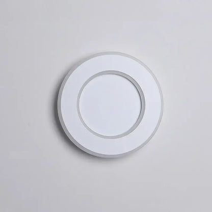 Modern black & white touch switch wall light bedroom ring lamp