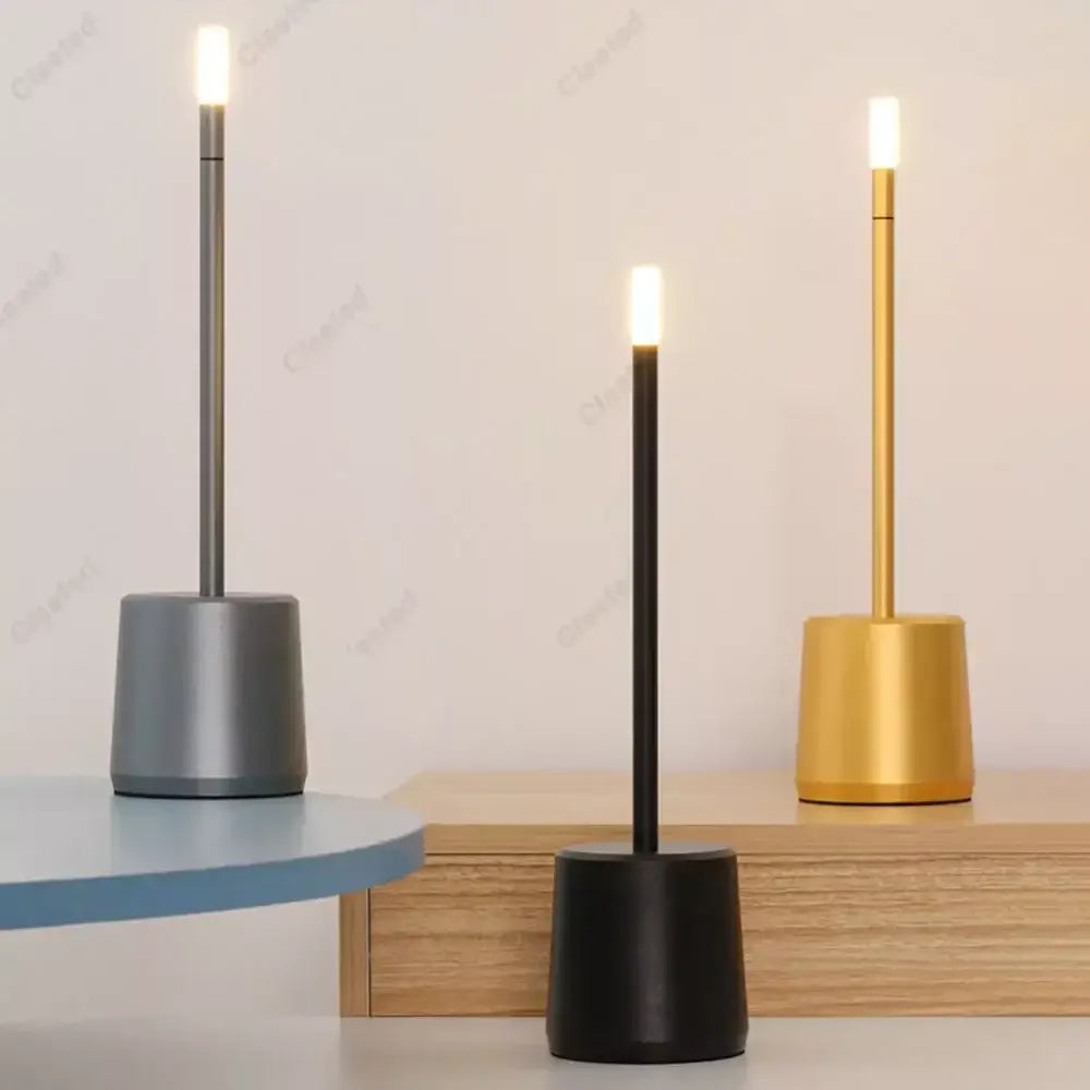 Minimalist matte led touch table lamp bedroom portable light