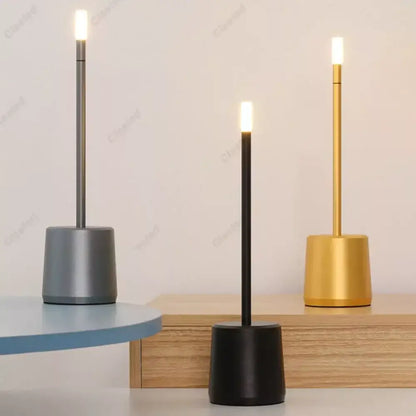 Minimalist matte led touch table lamp bedroom portable light