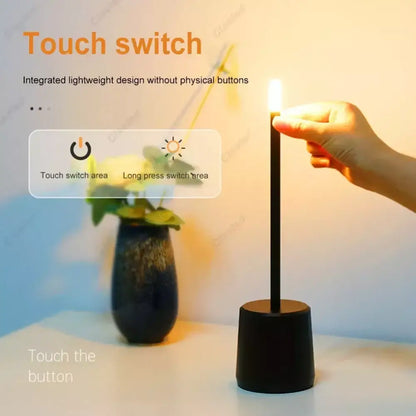 Minimalist matte led touch table lamp bedroom portable light