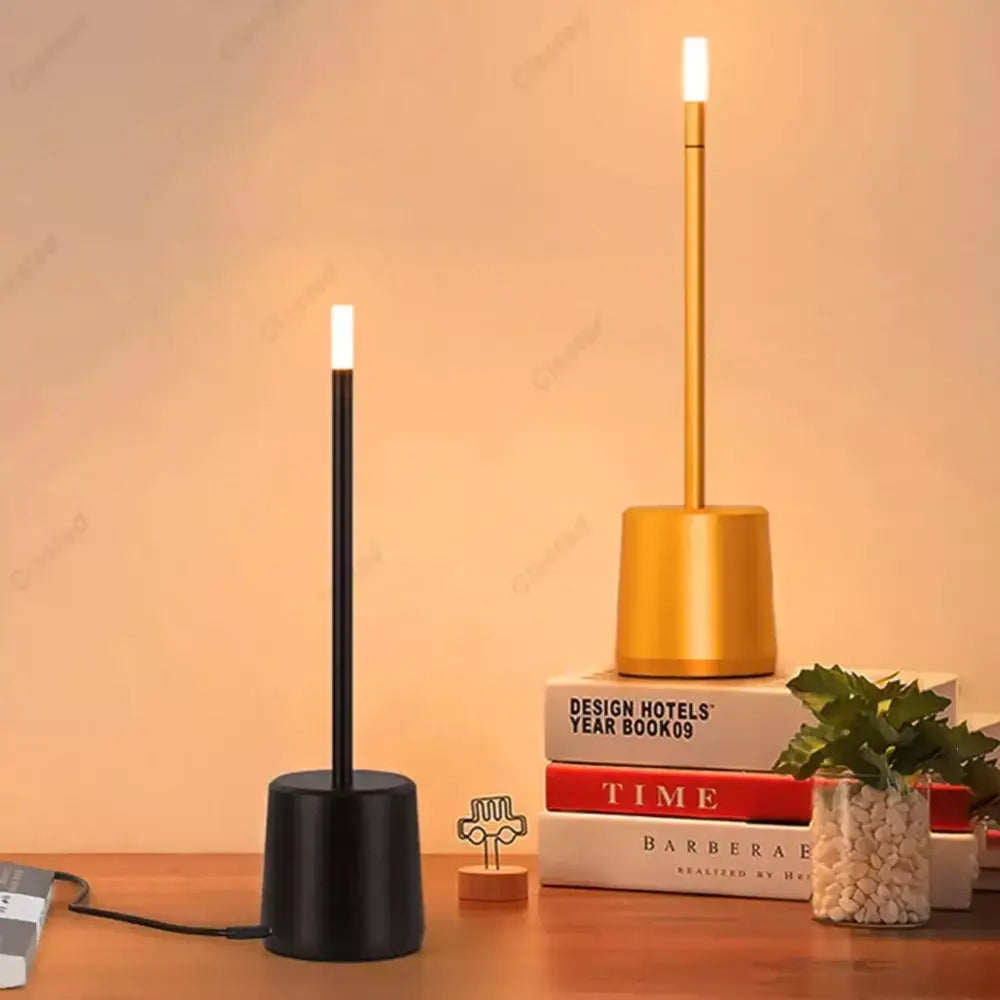 Minimalist matte led touch table lamp bedroom portable light