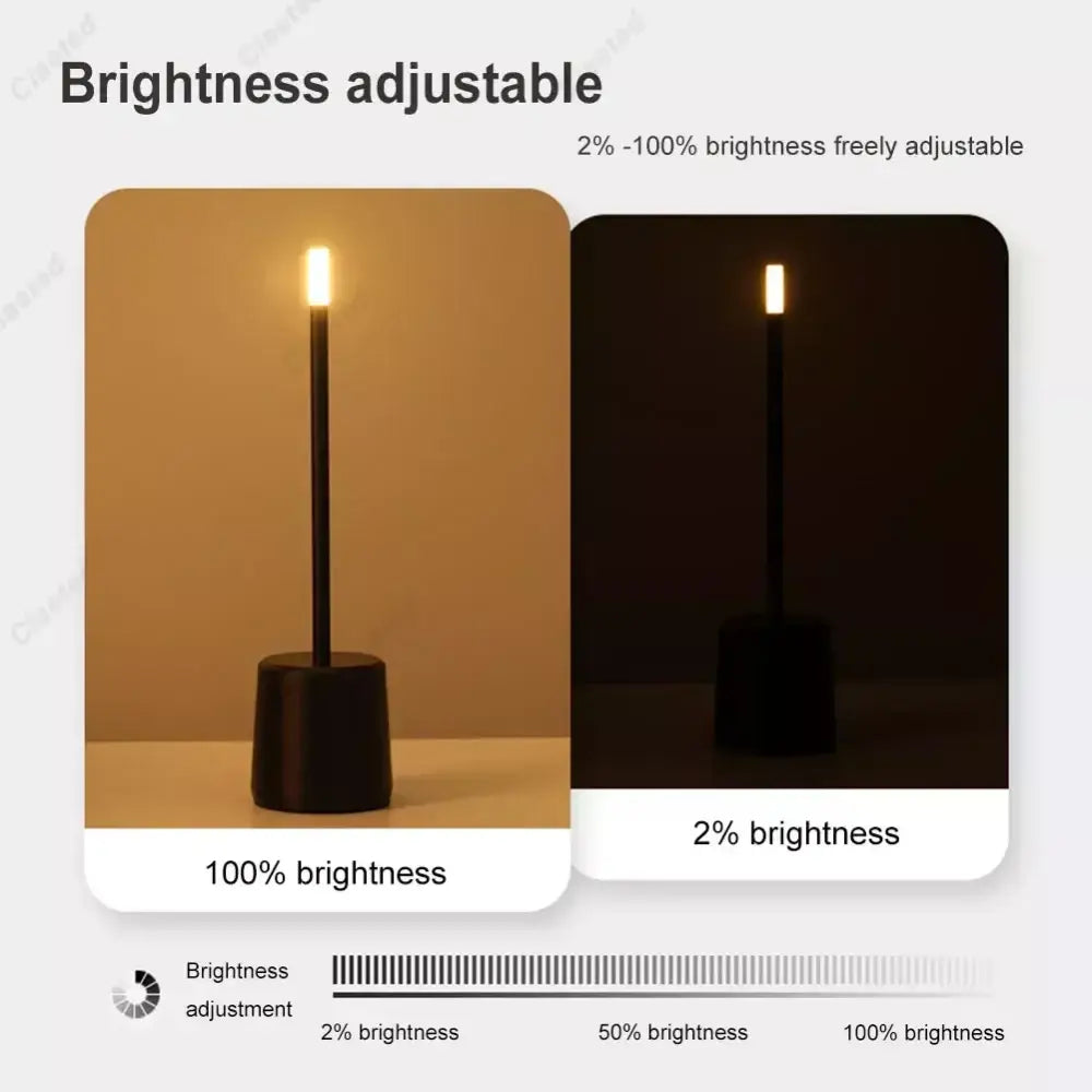 Minimalist matte led touch table lamp bedroom portable light