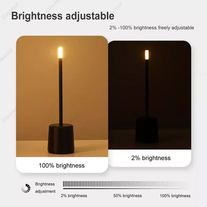 Minimalist matte led touch table lamp bedroom portable light