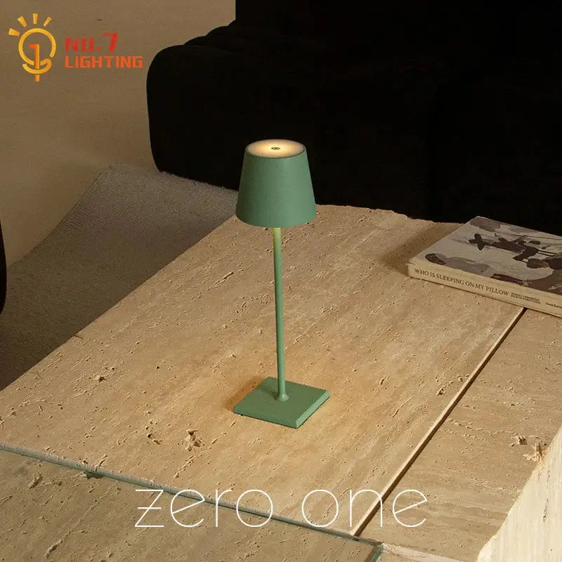 Minimalist pastel led touch table lamp for bedroom usb charging