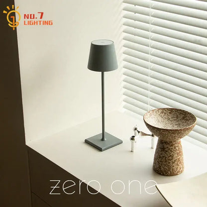 Minimalist pastel led touch table lamp for bedroom usb charging