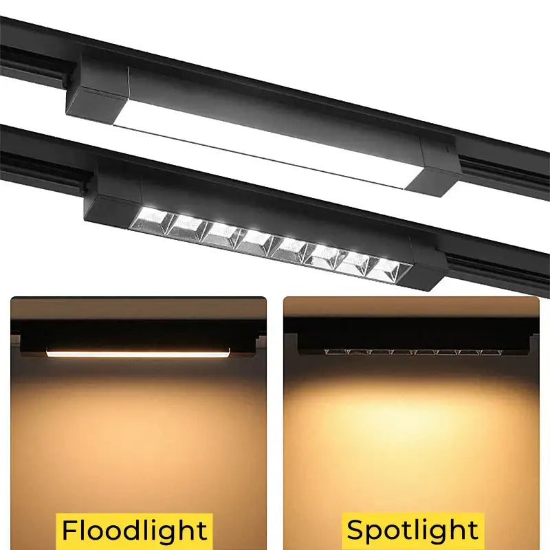 Modern black led track lamps living room spotlight system