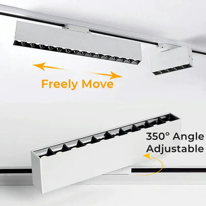 Modern black & white led track light living room linear grille spot