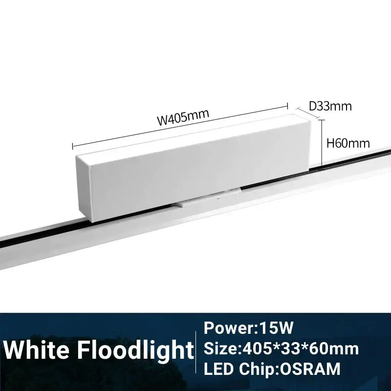 Modern black & white led track light living room linear grille spot