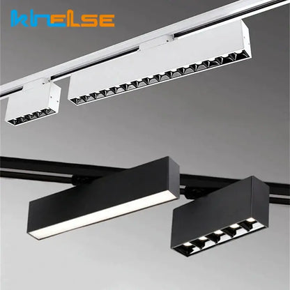 Modern black & white led track light living room linear grille spot