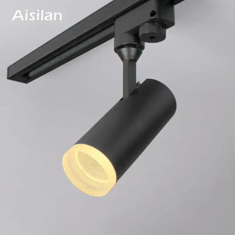 Modern black led track light three spotlight gallery lighting