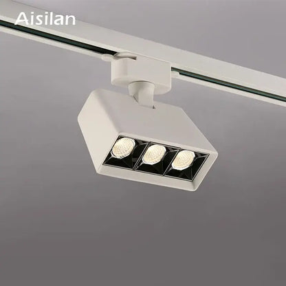 Modern white & black 3-light led track light kitchen fixture